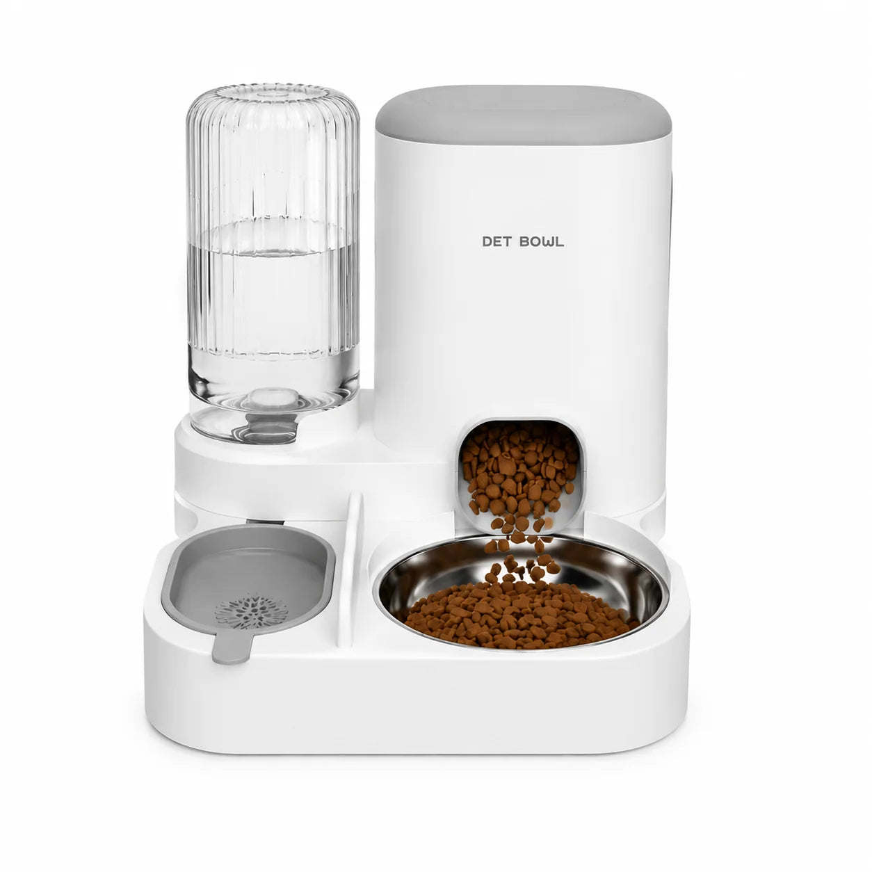 Automatic Pet Feeder And Water Dispenser 2-In-1 Bowl Station