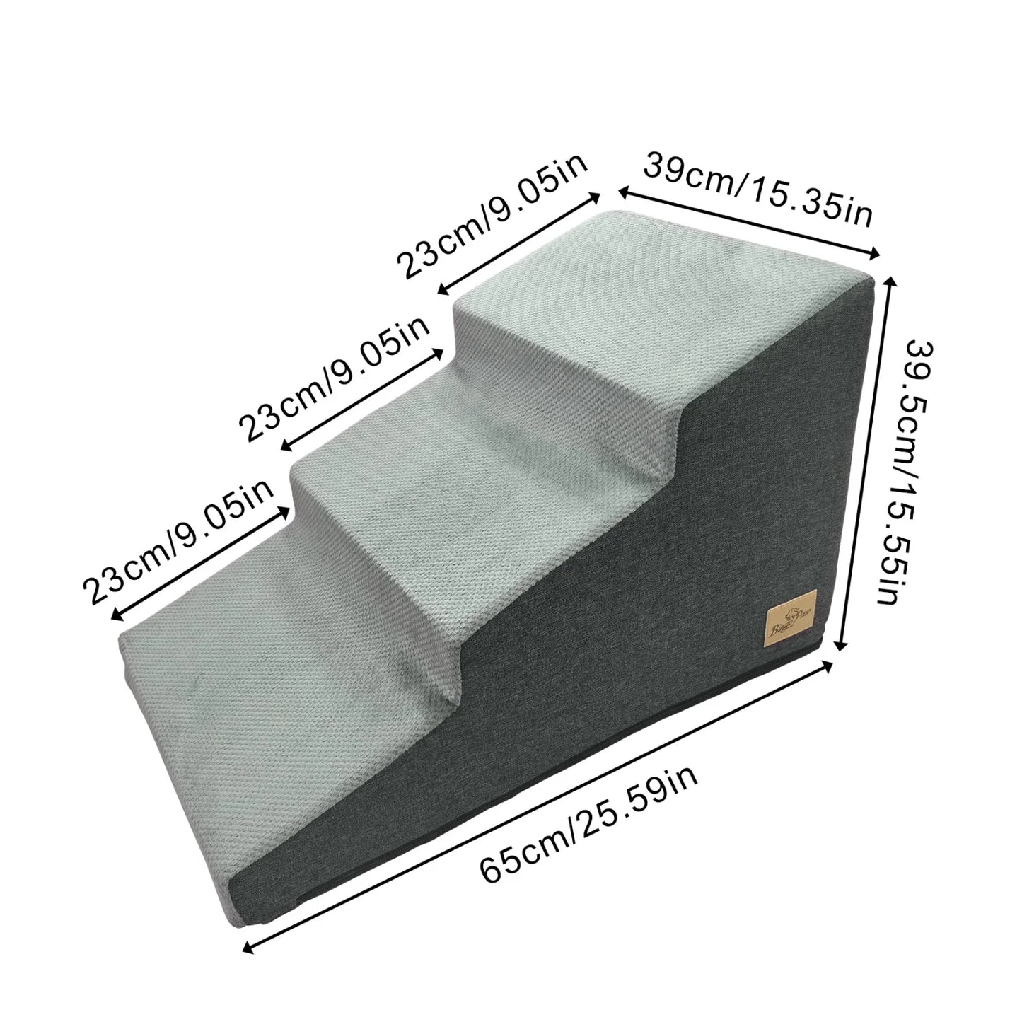 Three Step Dog Stairs Ramp For Small Dogs Washable Cover