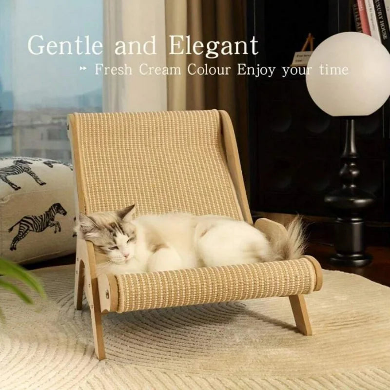 Two In One Cat Hammock Scratcher With Durable Linen Rope