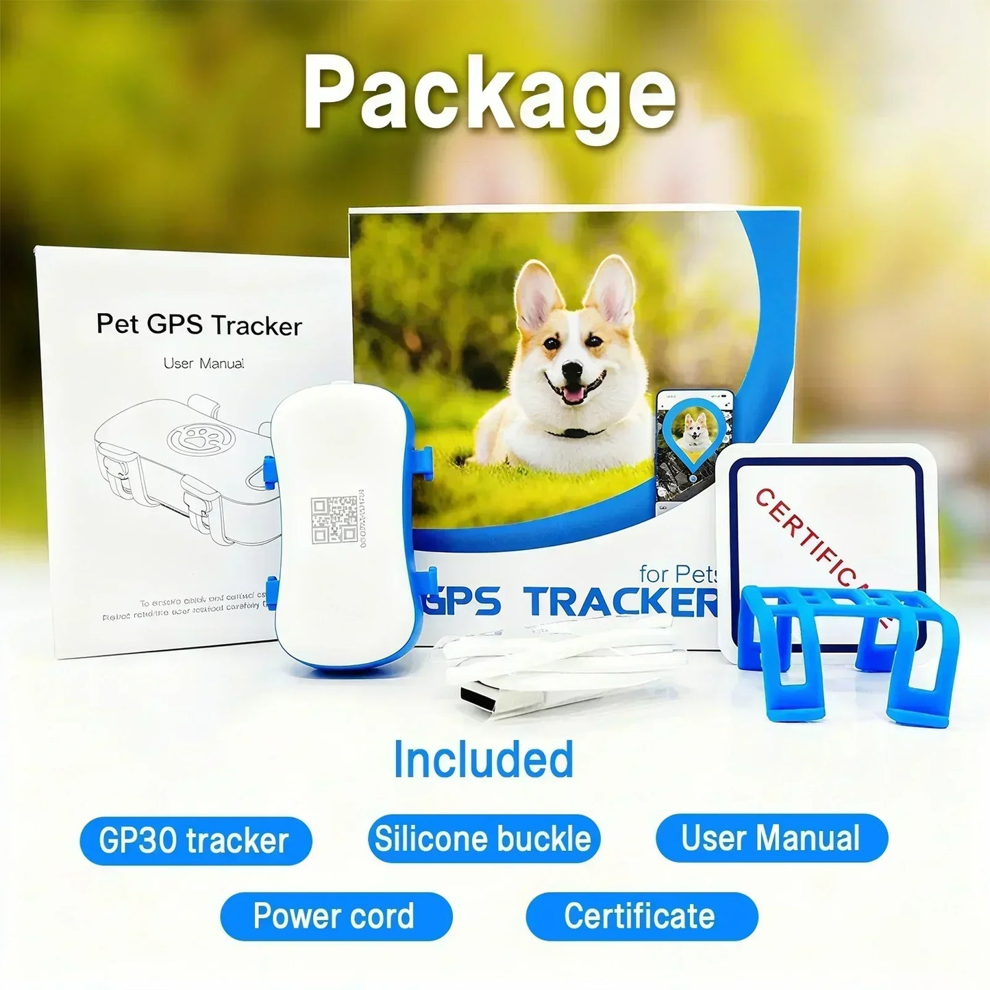 WANWAYTECH GPS Pet Tracker 4G Real Time Tracking Dogs Cats