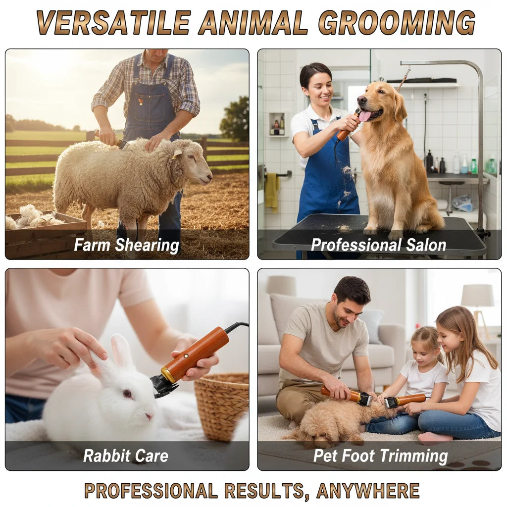 Bymaocar Electric Pet Clipper 55W Low Noise Corded Dogs Goats Sheep