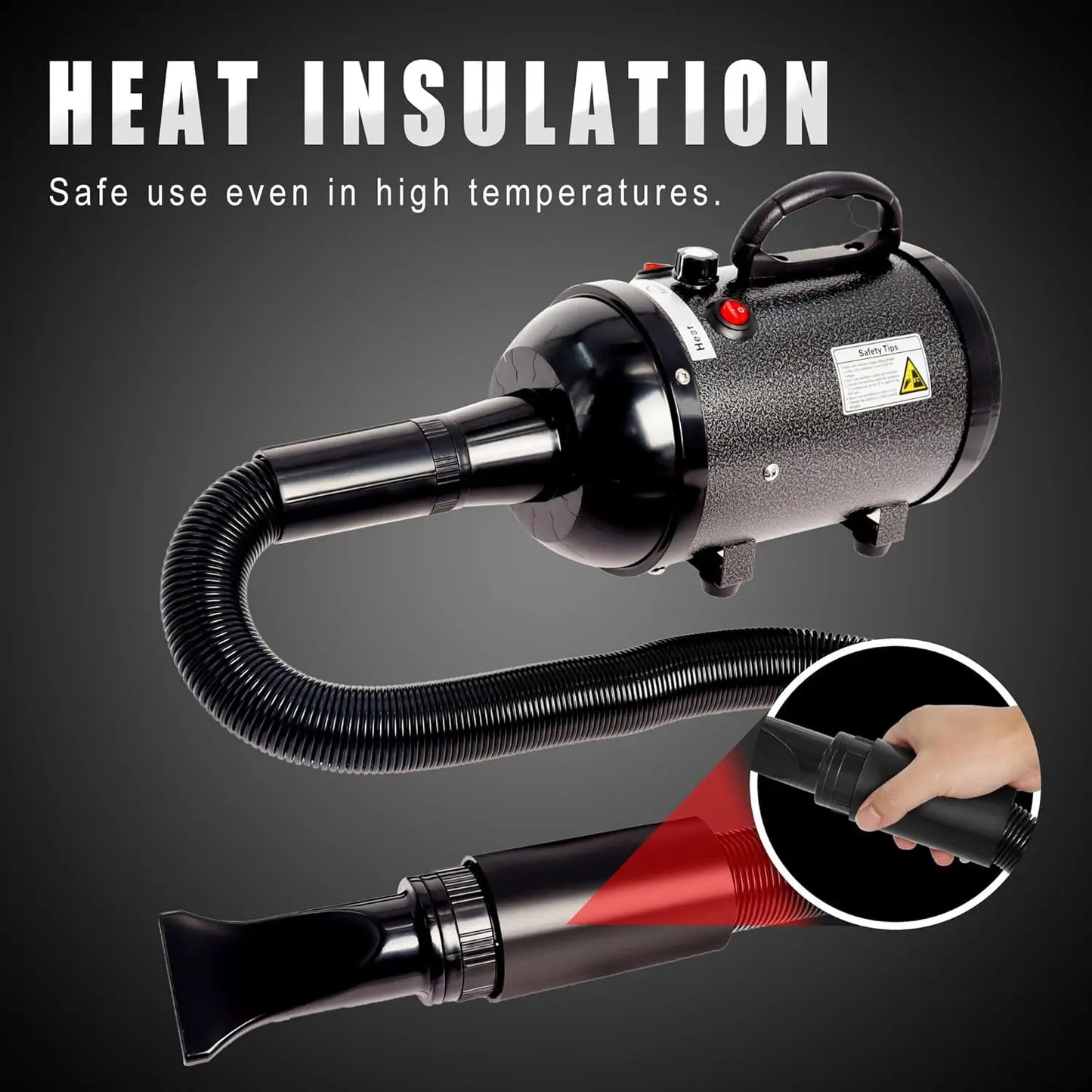 Professional High Velocity Dog Hair Dryer For Pet Grooming