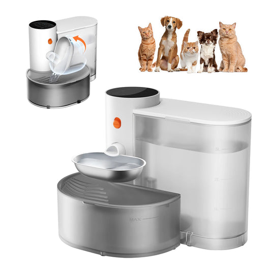 Booteely Stainless Steel Pet Water Dispenser With Automatic Purification