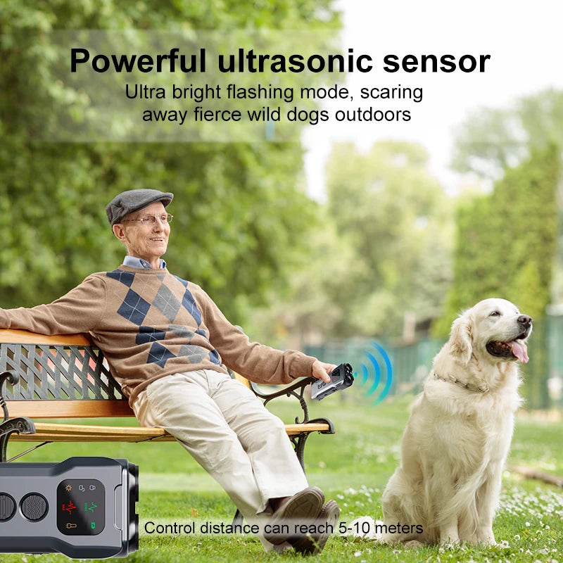 Ultrasonic Dog Bark Deterrent Device With Rechargeable Battery