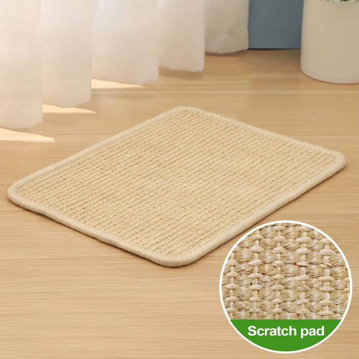 Natural Sisal Rabbit Scratcher Pad For Nails And Bunny Mat
