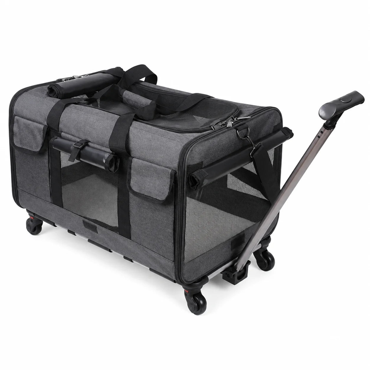 XMSJ Cat Dog Carrier With Wheels For Travel Stroller