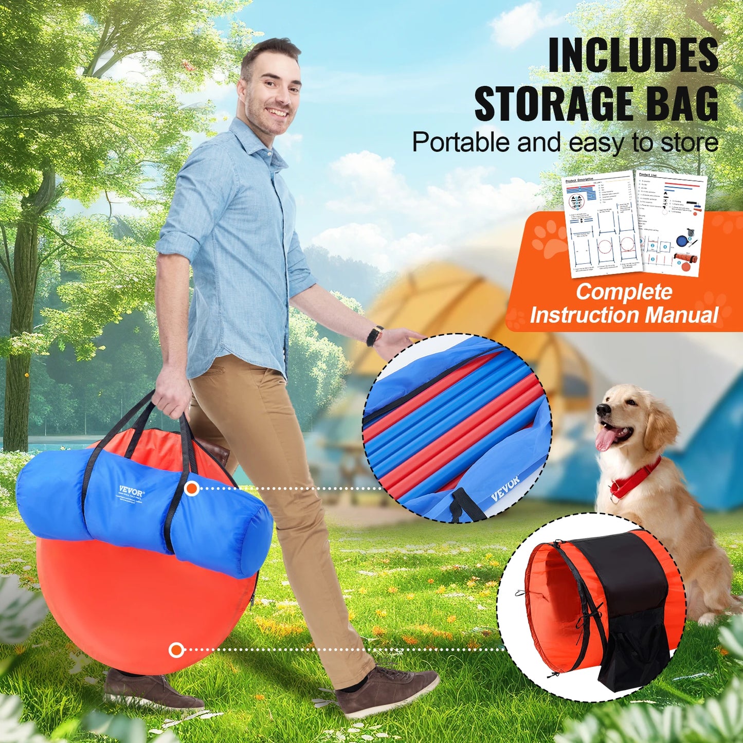 SucceBuy Dog Agility Training Equipment Set 5 Pieces