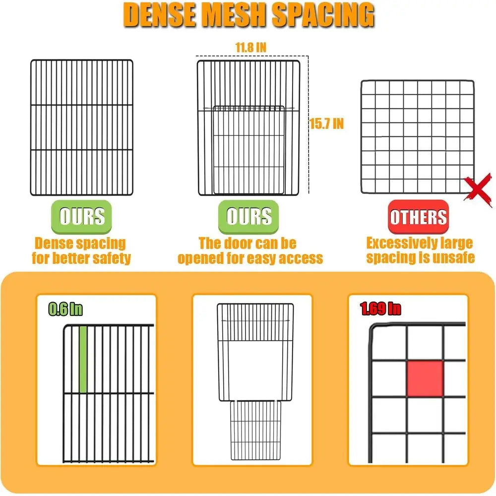 OVOZI DIY Expandable Animal Playpen Cage With Waterproof Liner