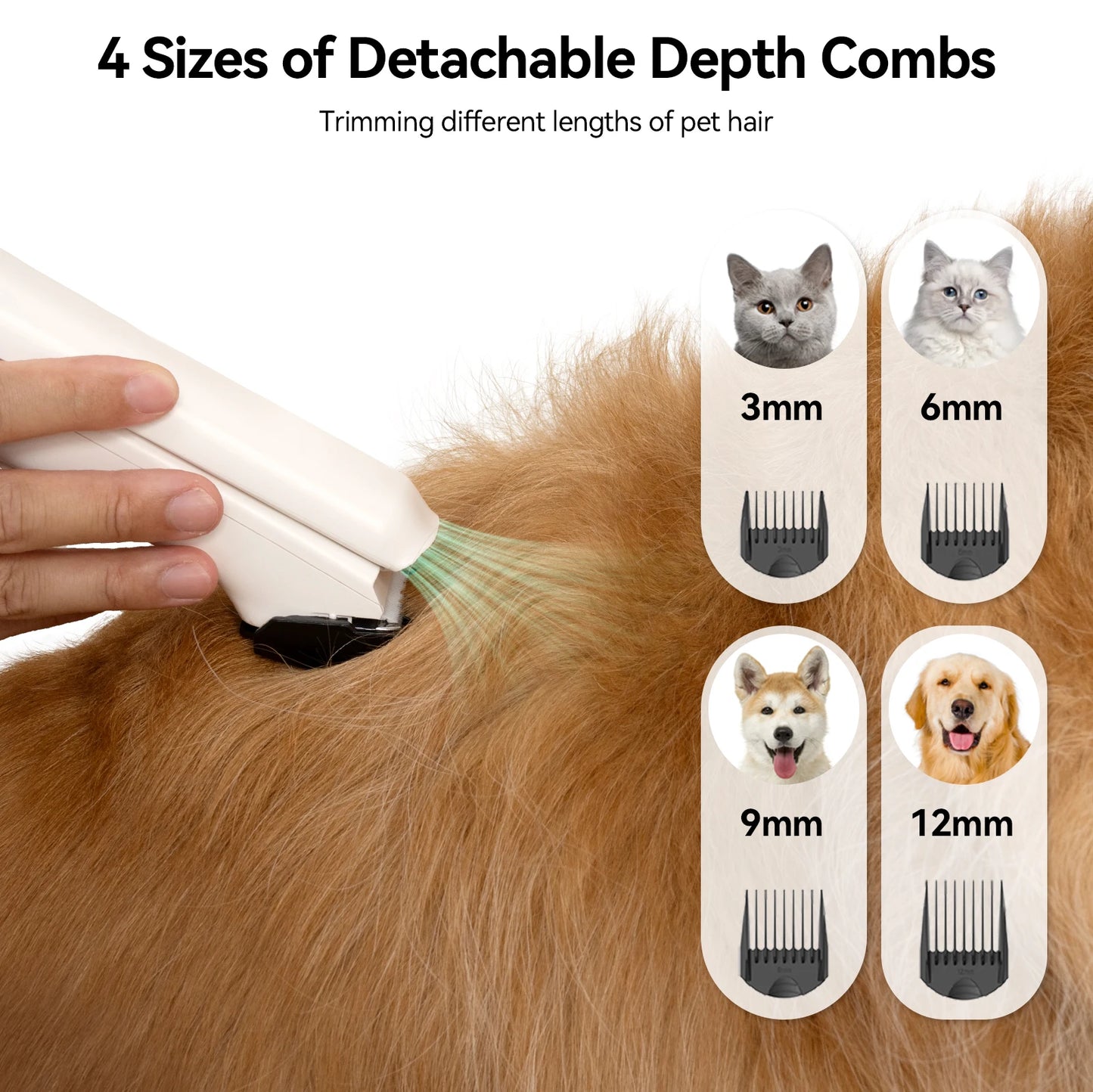 P1 Pet Grooming Vacuum Hair Dryer 15kPa Dog Clipper Tools