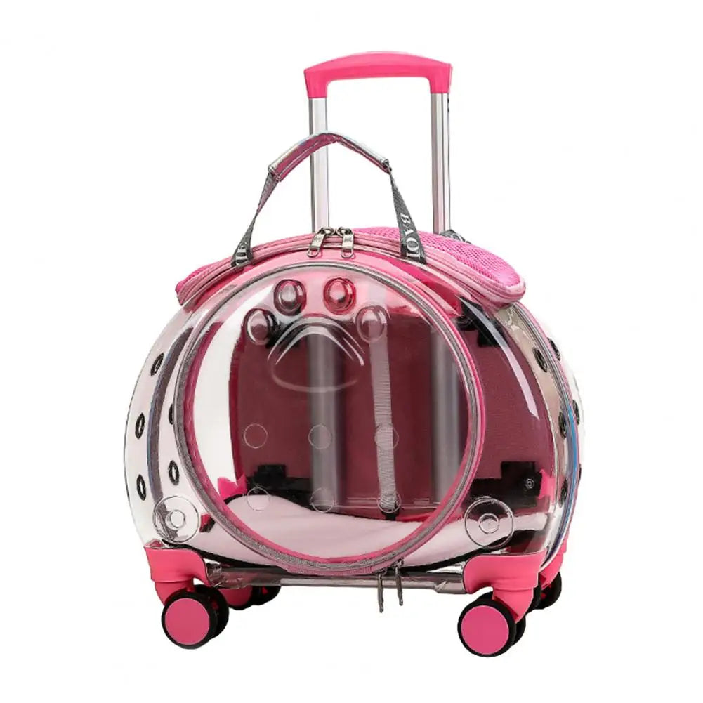 Pet Trolley Case With Clear Ventilation For Cats And Dogs