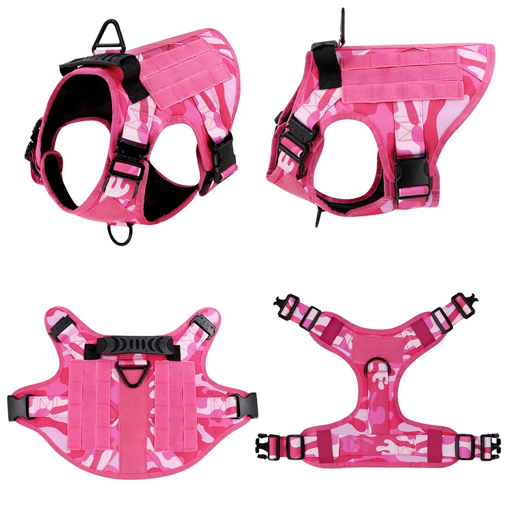 PETRAVEL Military Camouflage Dog Harness For Tactical Training Vest