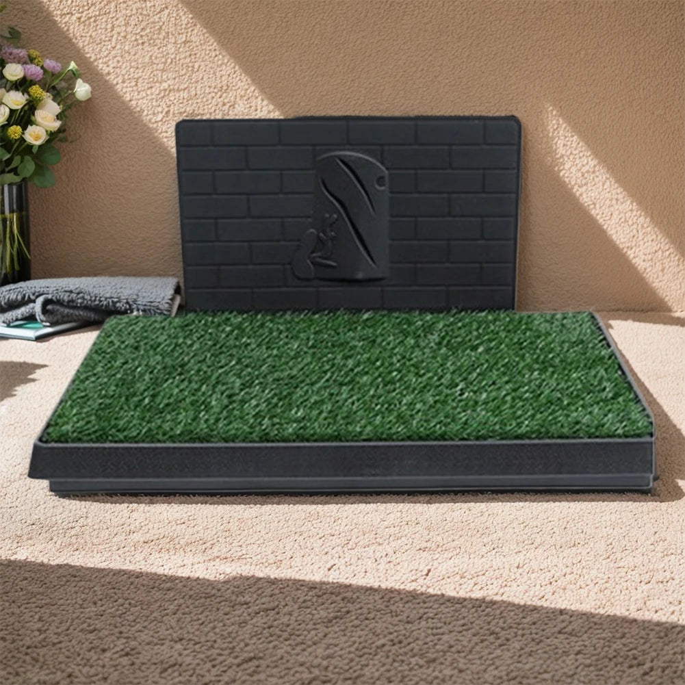 Dog Grass Pad With Large Tray Puppy Turf Potty Indoor
