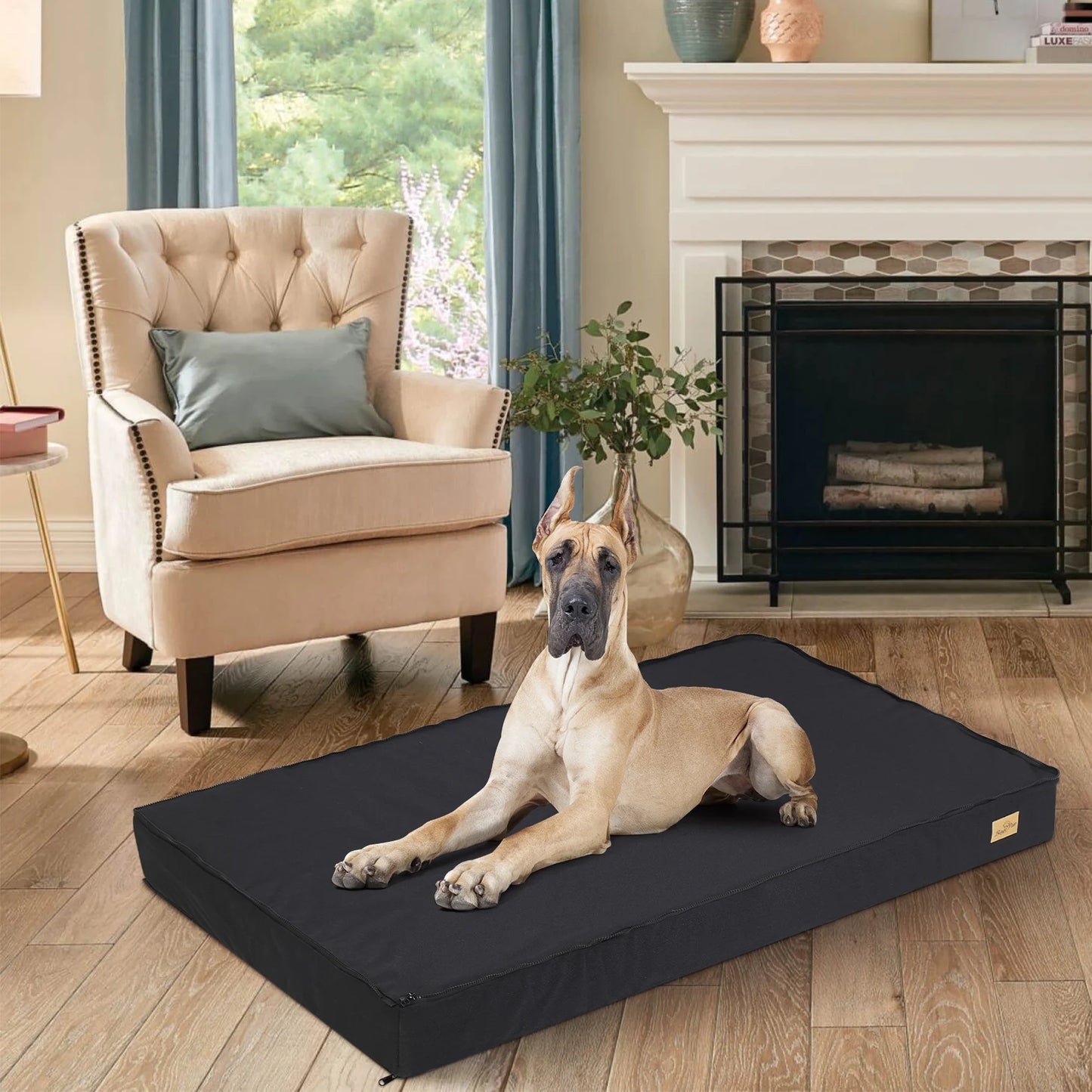 Orthopedic Dog Bed With Memory Foam And Washable Waterproof Cover