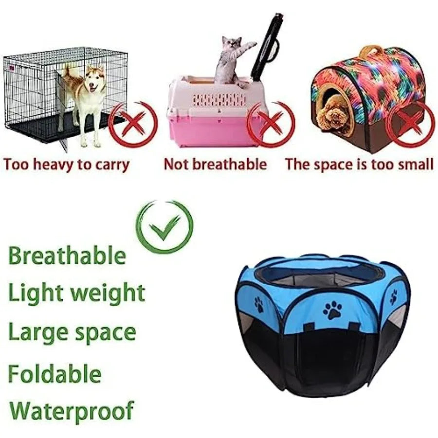 Portable Pet Playpen Foldable For Dogs Cats And Rabbits Indoor