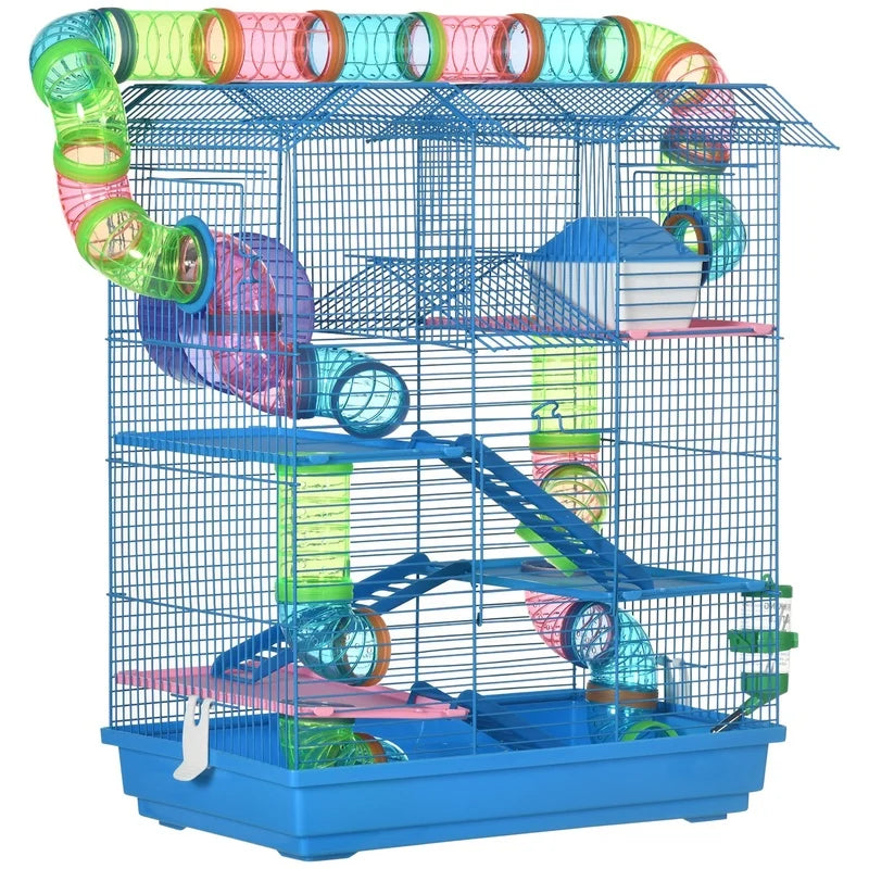 Five Tier Hamster Cage With Tubes And Tunnels For Small Animals