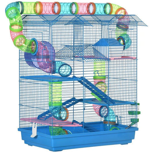 Five Tier Hamster Cage With Tubes And Tunnels For Small Animals