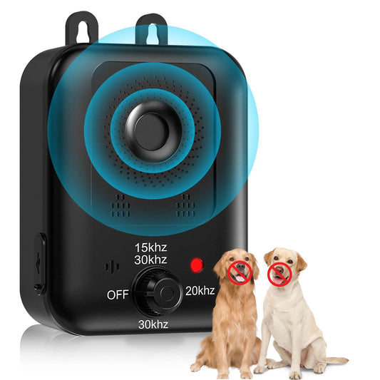Petedu Rechargeable Ultrasonic Dog Bark Deterrent For Indoor Outdoor Use