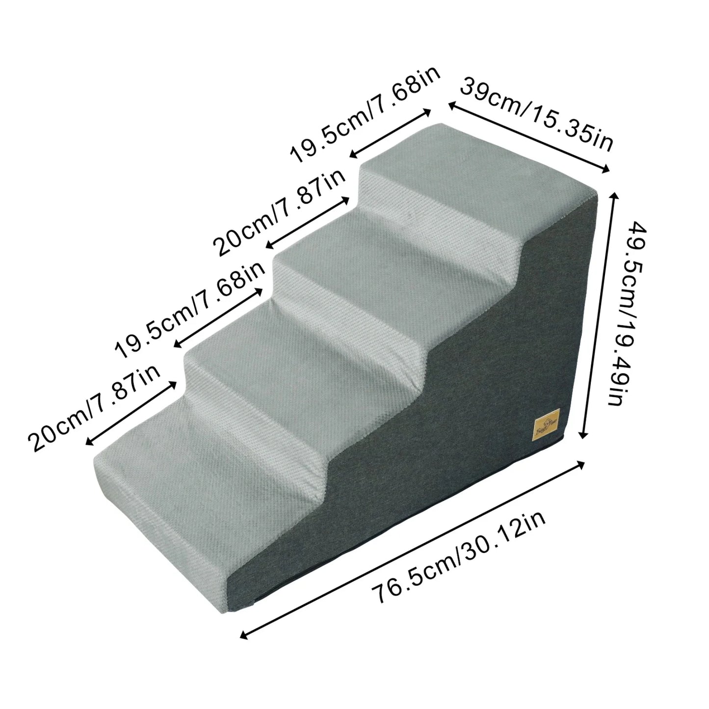 Three Step Dog Stairs Ramp For Small Dogs Washable Cover