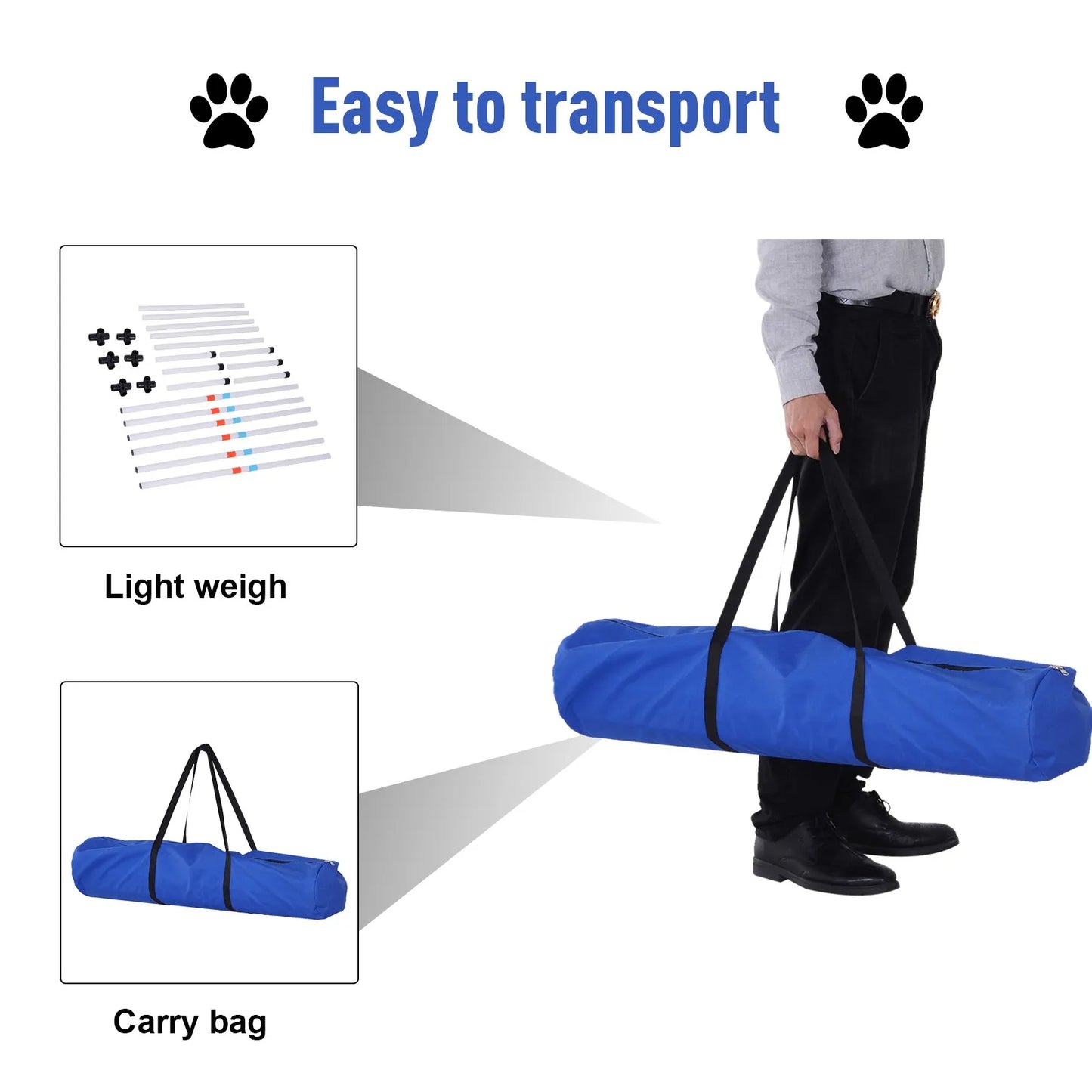 Aosom Dog Agility Weave Pole Set Starter Kit For Training
