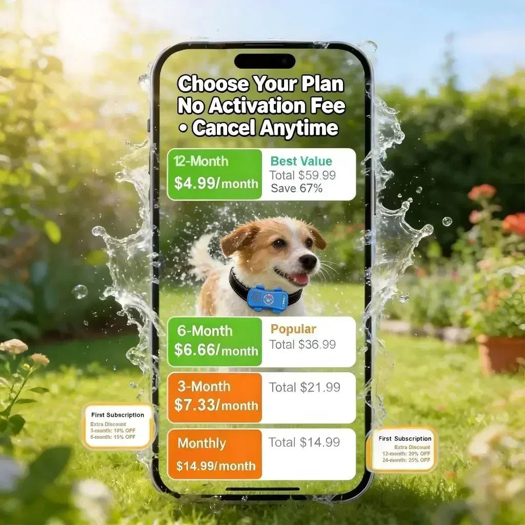 WANWAYTECH GPS Pet Tracker 4G Real Time Tracking Dogs Cats