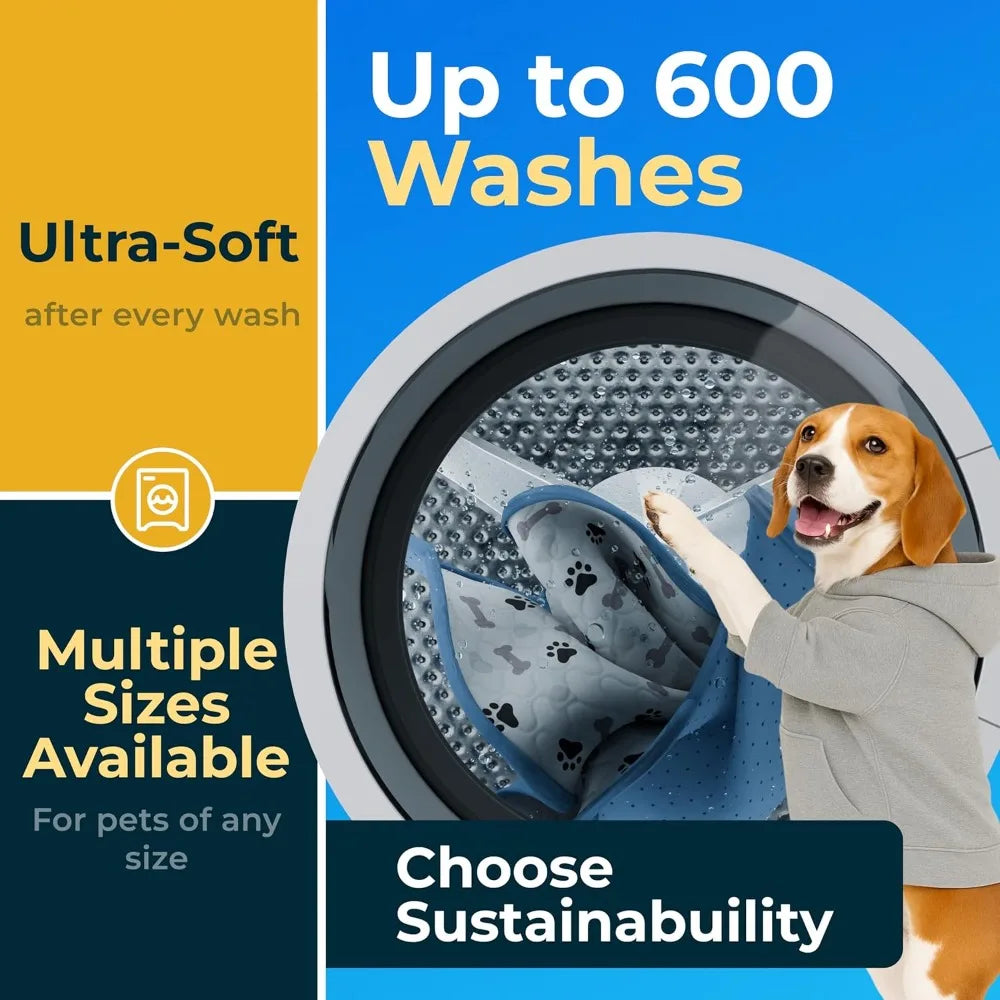 Washable Dog Pee Pads Waterproof Reusable Training Pads Anti Slip Backing