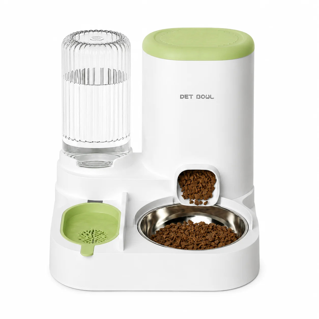 Automatic Pet Feeder And Water Dispenser 2-In-1 Bowl Station