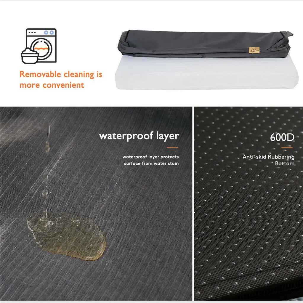 Orthopedic Dog Bed With Memory Foam And Washable Waterproof Cover