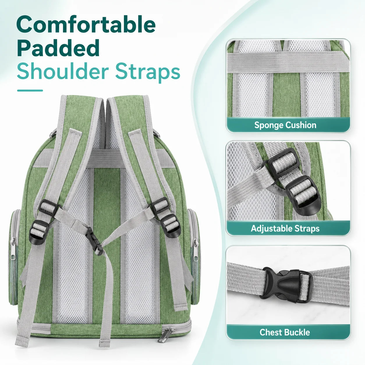 XMSJ Ventilated Pet Backpack Carrier for Cats and Dogs