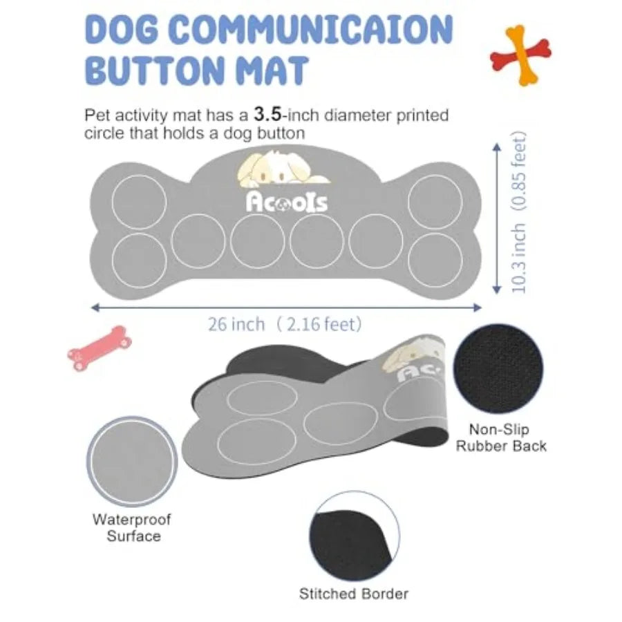 8 Button Talking Dog Button Set Recordable Voice Training