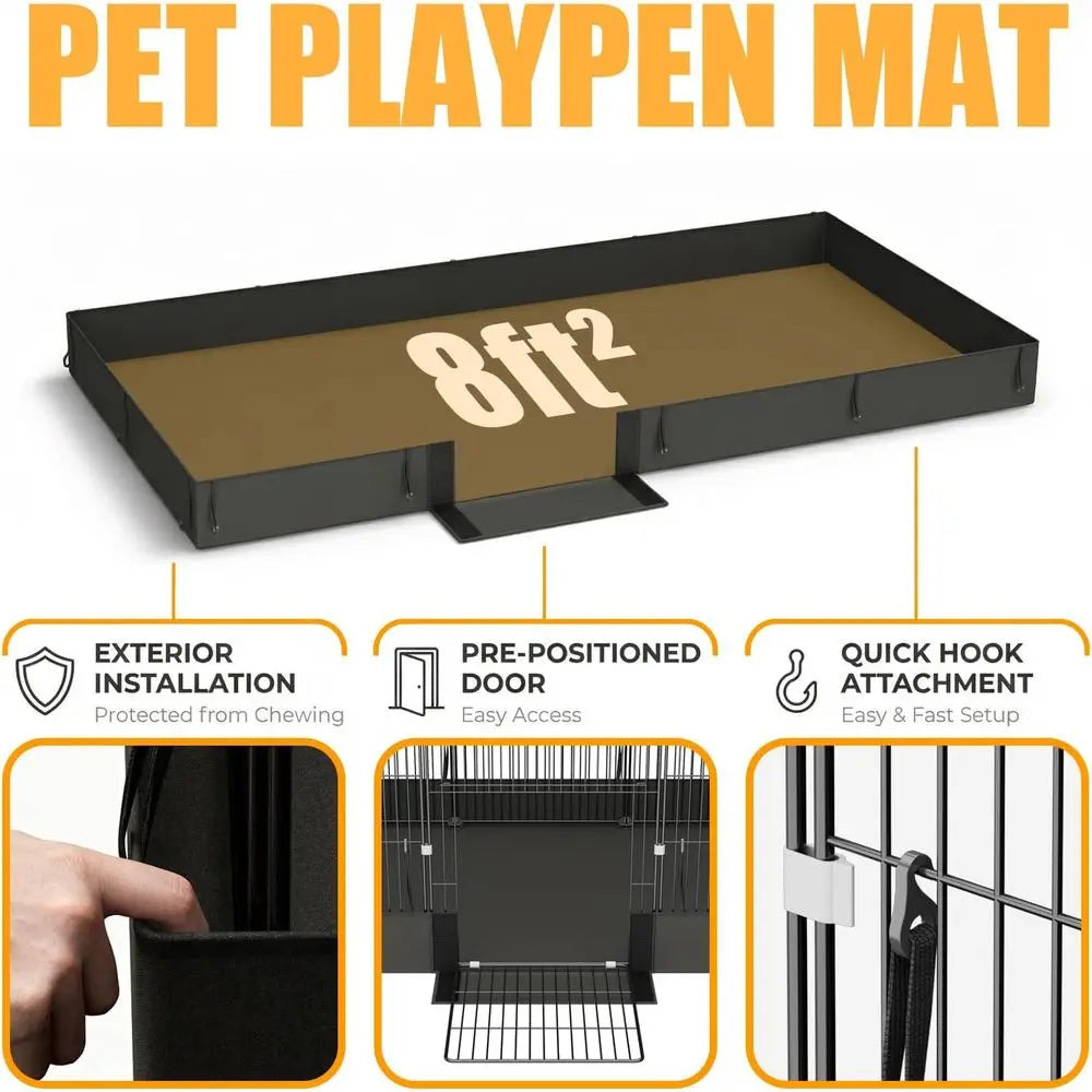OVOZI DIY Expandable Animal Playpen Cage With Waterproof Liner