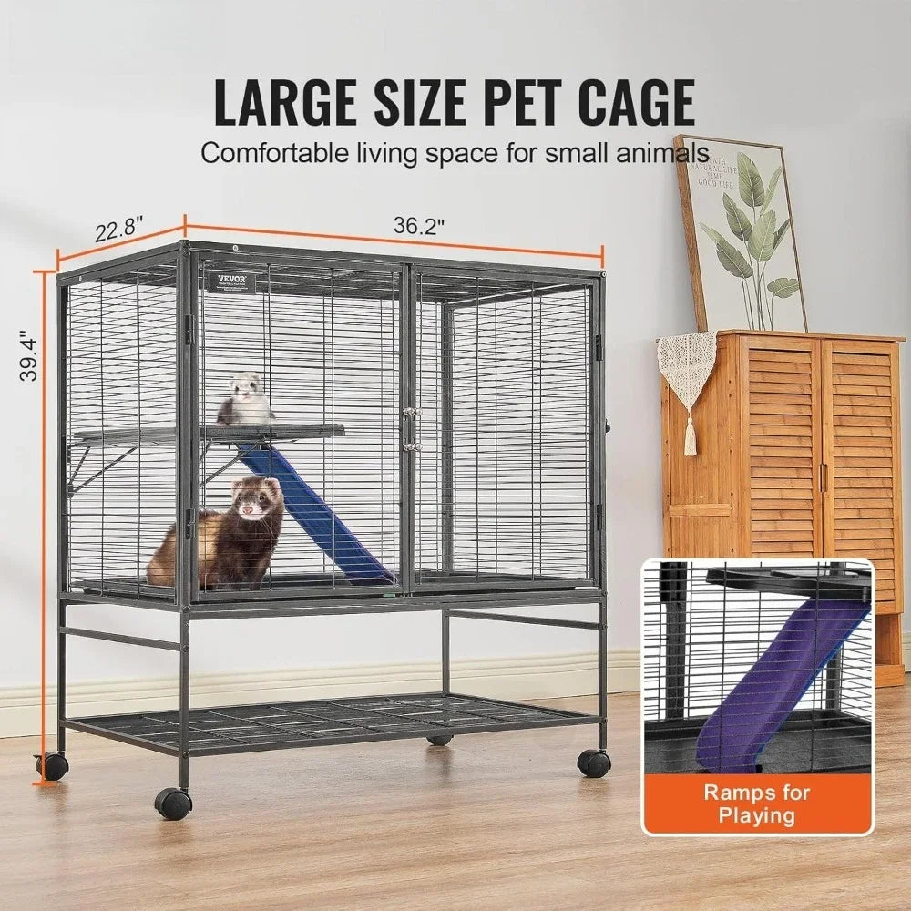 Critter Nation Cage Large 2 Tier With Ramps And Tray