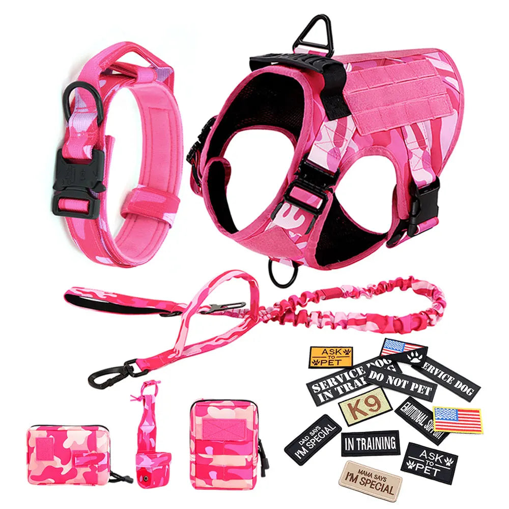 PETRAVEL Military Camouflage Dog Harness For Tactical Training Vest