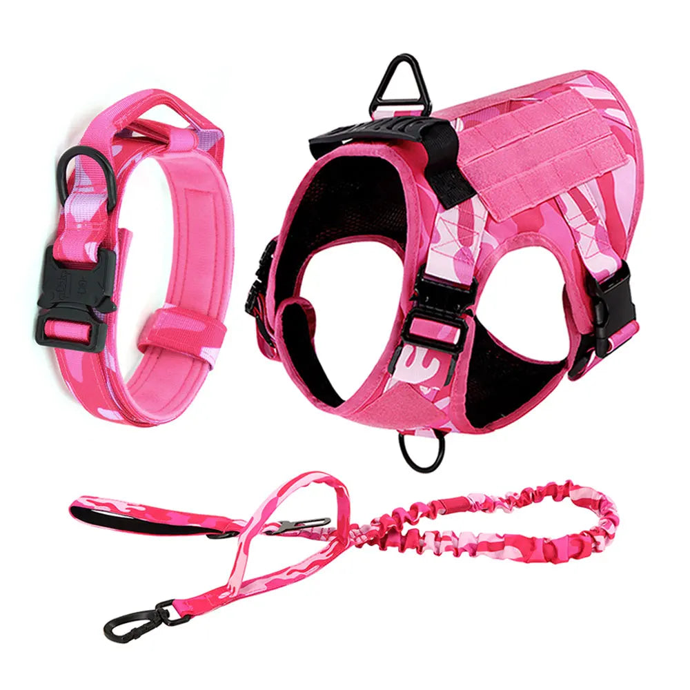 PETRAVEL Military Camouflage Dog Harness For Tactical Training Vest