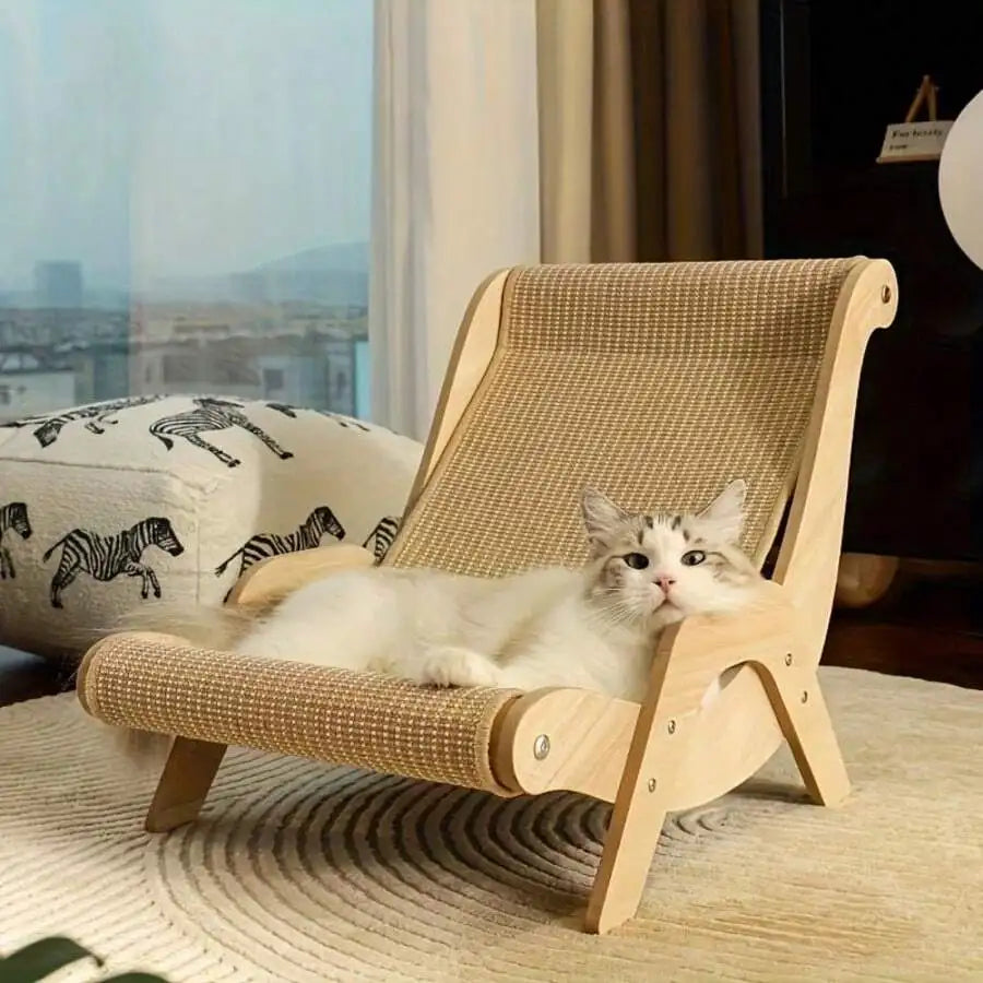 Two In One Cat Hammock Scratcher With Durable Linen Rope