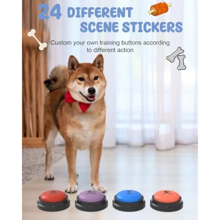 8 Button Talking Dog Button Set Recordable Voice Training