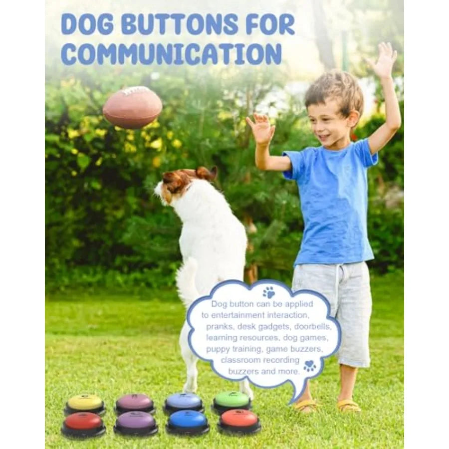 8 Button Talking Dog Button Set Recordable Voice Training