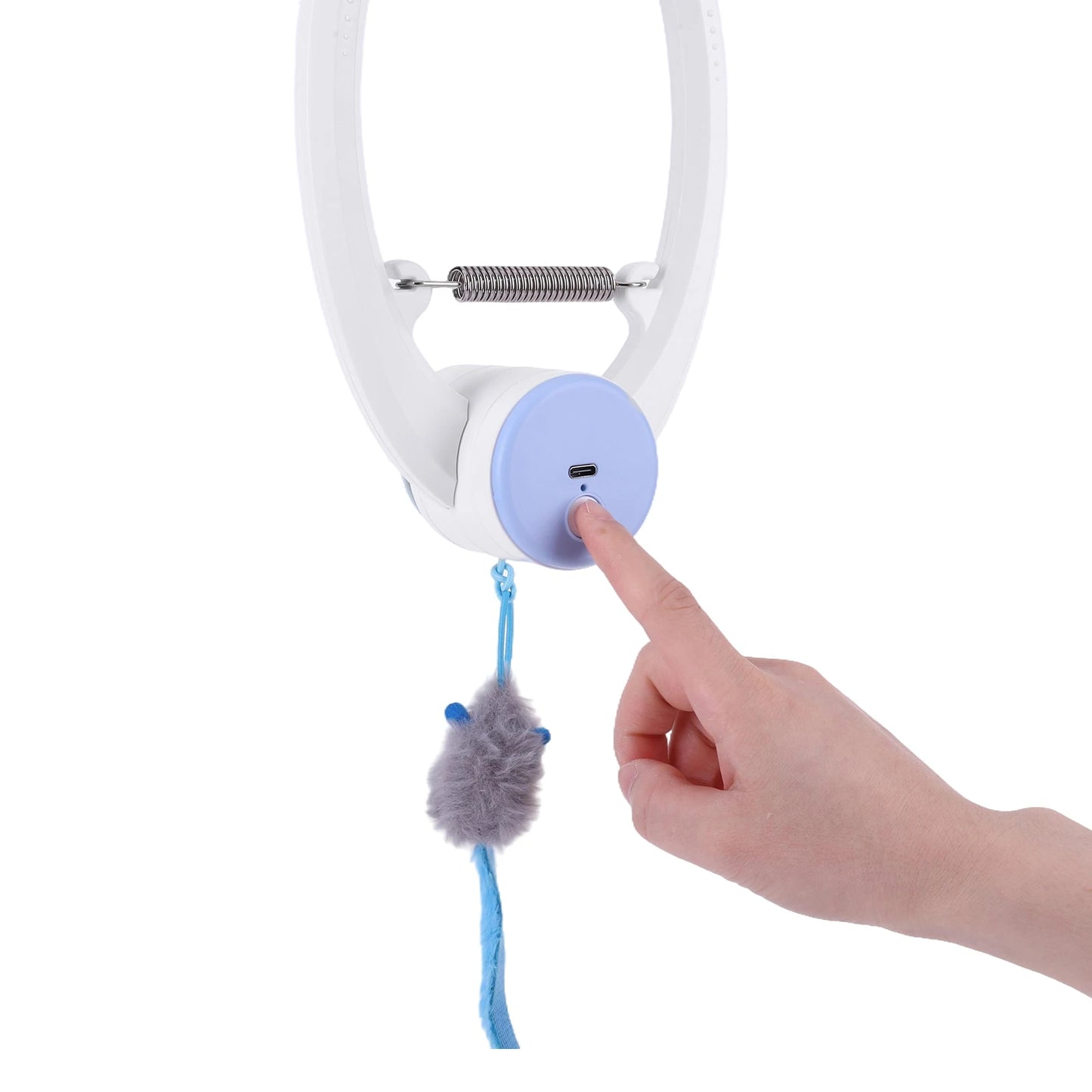 LAIMANEI Teaser Electronic Self Play Feather Cat Toy With 3 Catnip Mice
