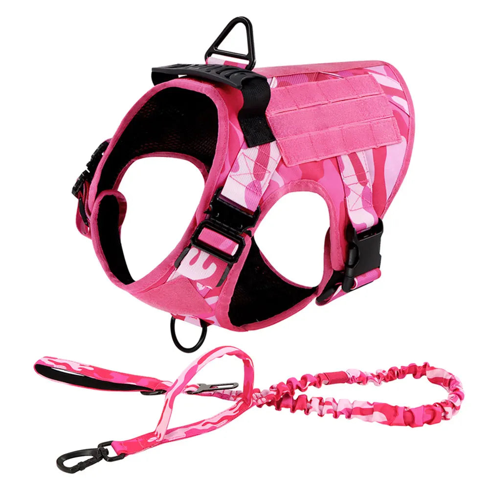 PETRAVEL Military Camouflage Dog Harness For Tactical Training Vest