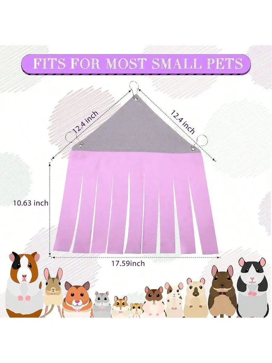 Two Pack Small Pet Fleece Hideout Corner Shelter For Guinea Pigs Ferrets