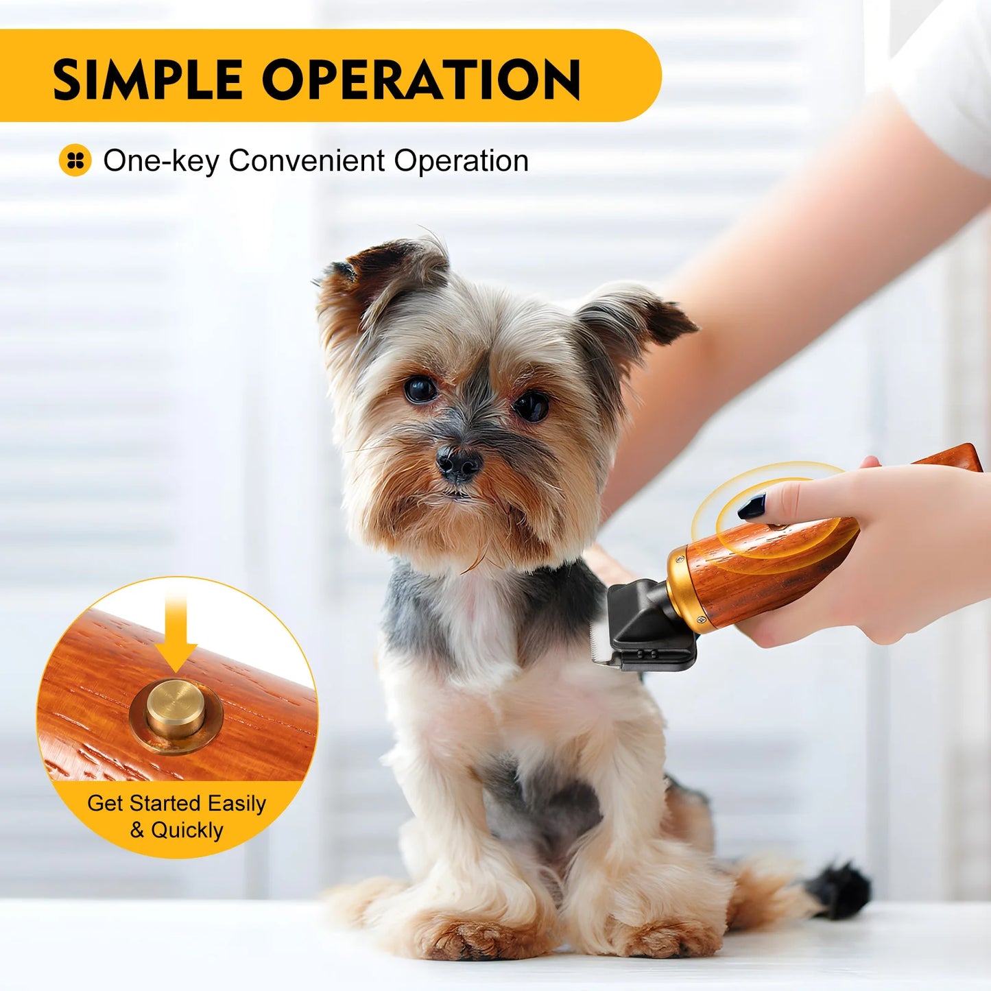 Bymaocar Electric Pet Clipper 55W Low Noise Corded Dogs Goats Sheep