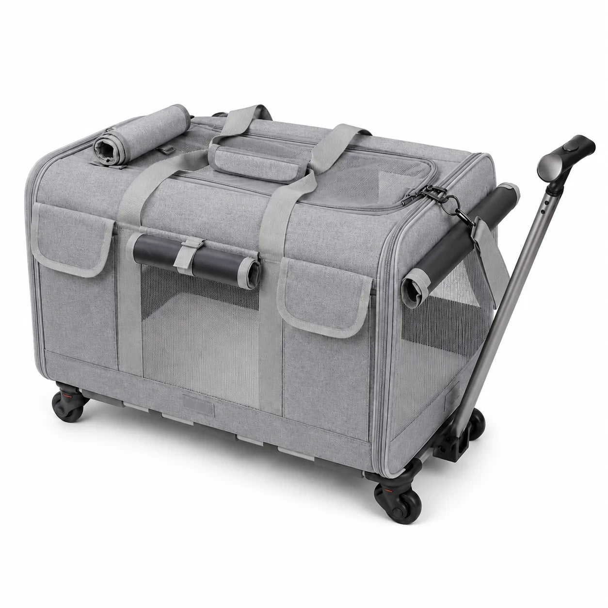 XMSJ Cat Dog Carrier With Wheels For Travel Stroller