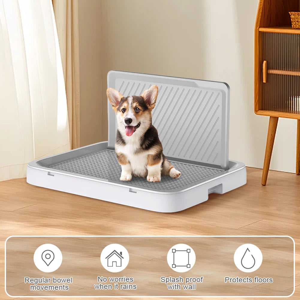 Alloet Dog Potty Tray With Pee Wall Pan Trainer Indoor Toilet