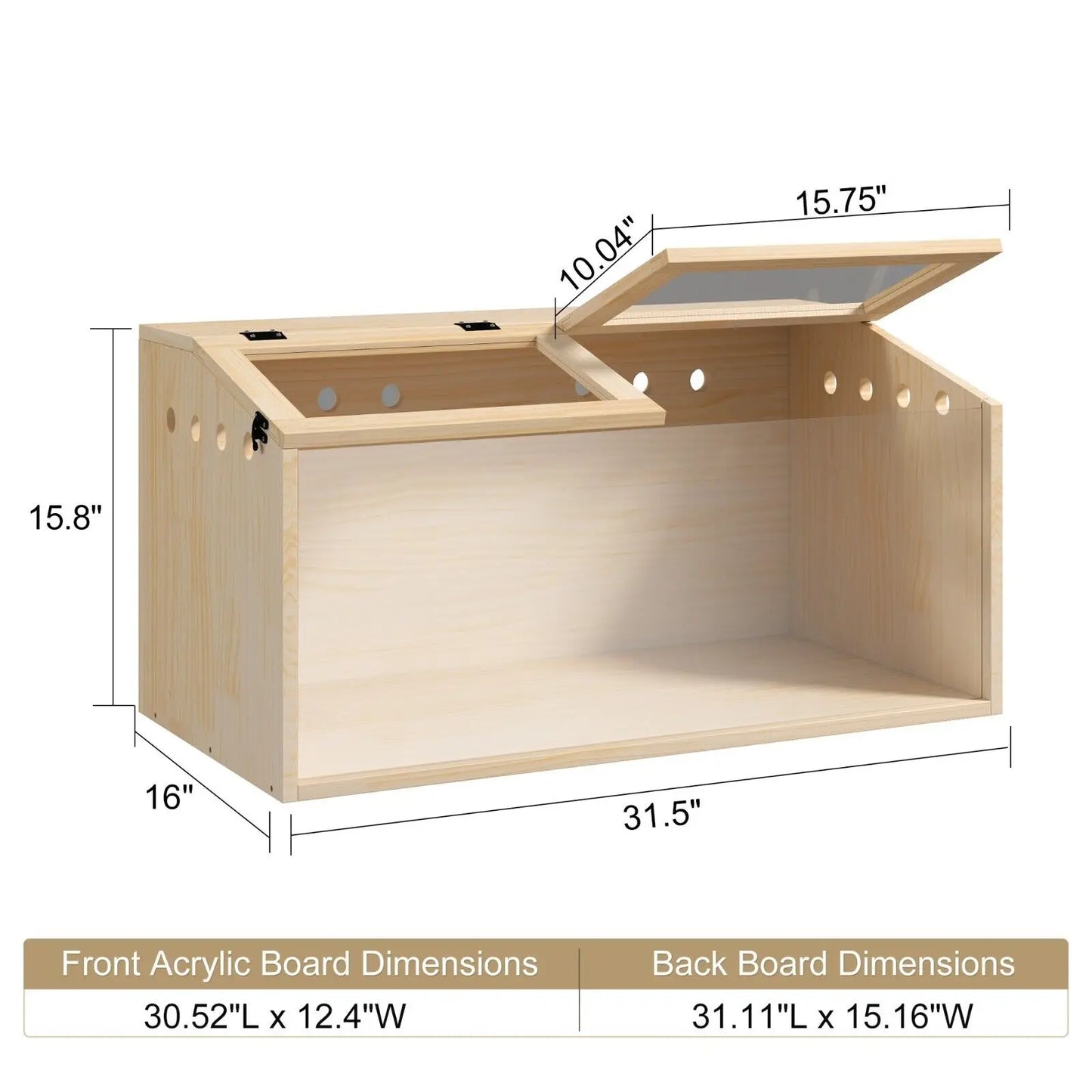 Wooden Hamster Cage Hutch With Openable Top For Small Animals