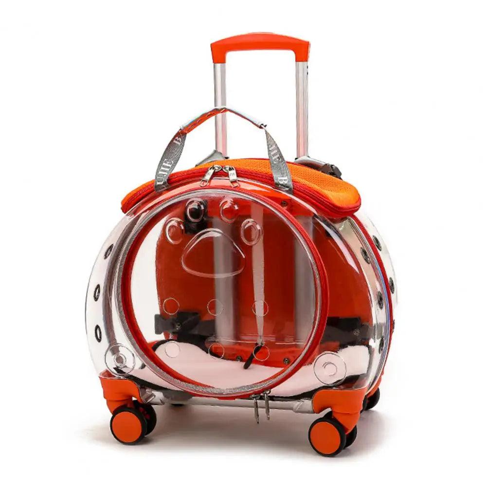 Pet Trolley Case With Clear Ventilation For Cats And Dogs