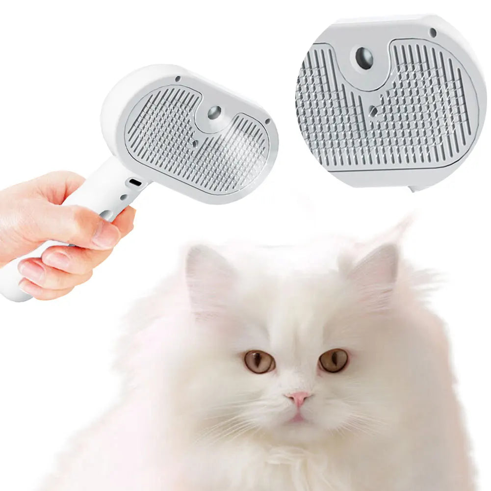 Shunmaii 3 In 1 Cat Steam Brush For Premium Grooming
