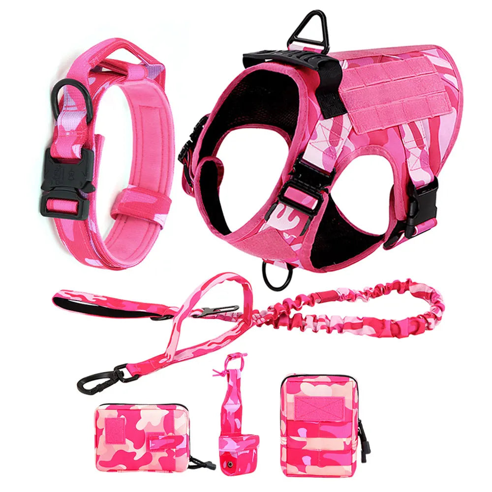PETRAVEL Military Camouflage Dog Harness For Tactical Training Vest