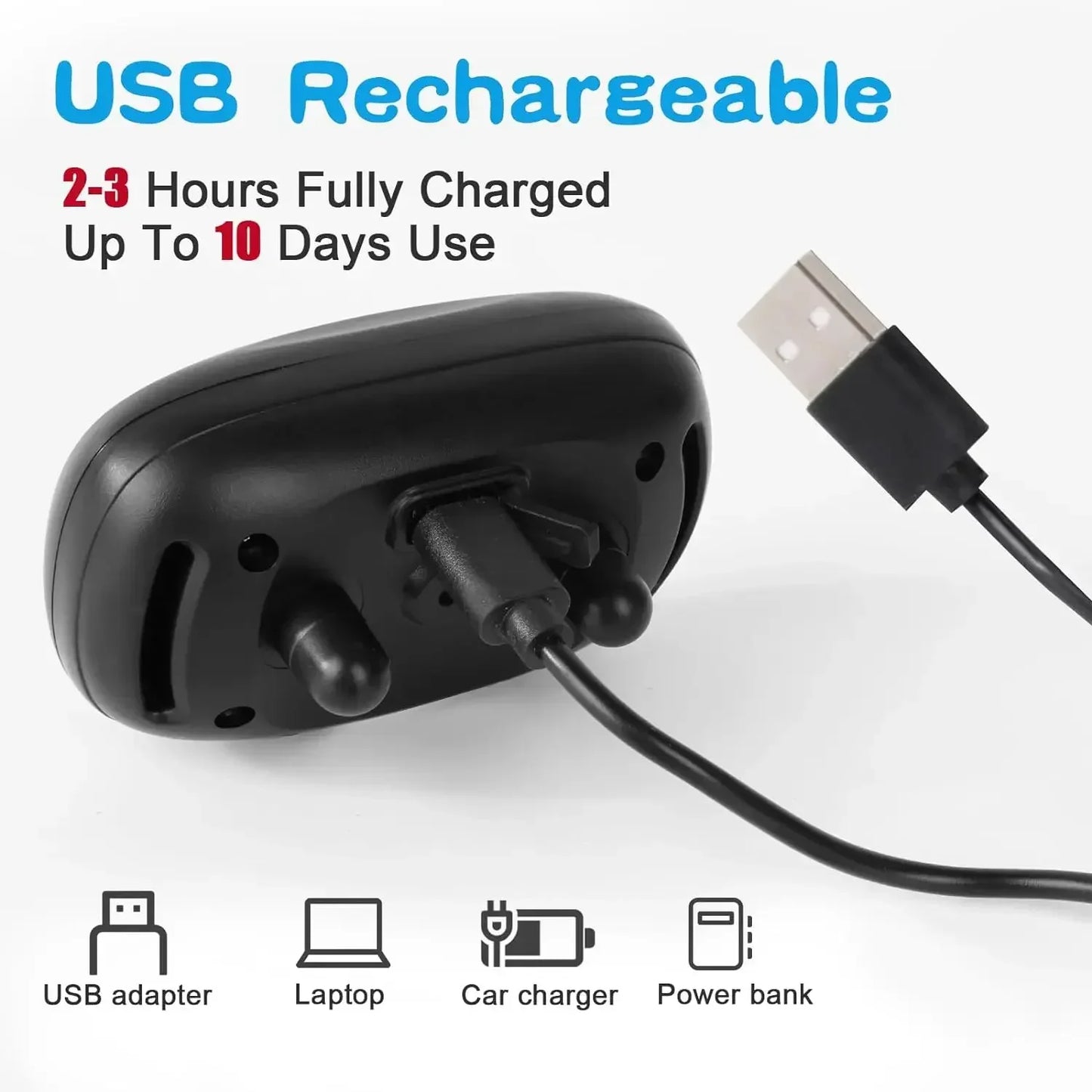 Ultrasonic Dog Bark Deterrent Collar USB Rechargeable Training