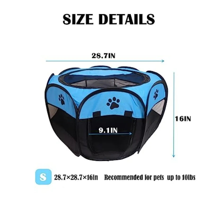 Portable Pet Playpen Foldable For Dogs Cats And Rabbits Indoor
