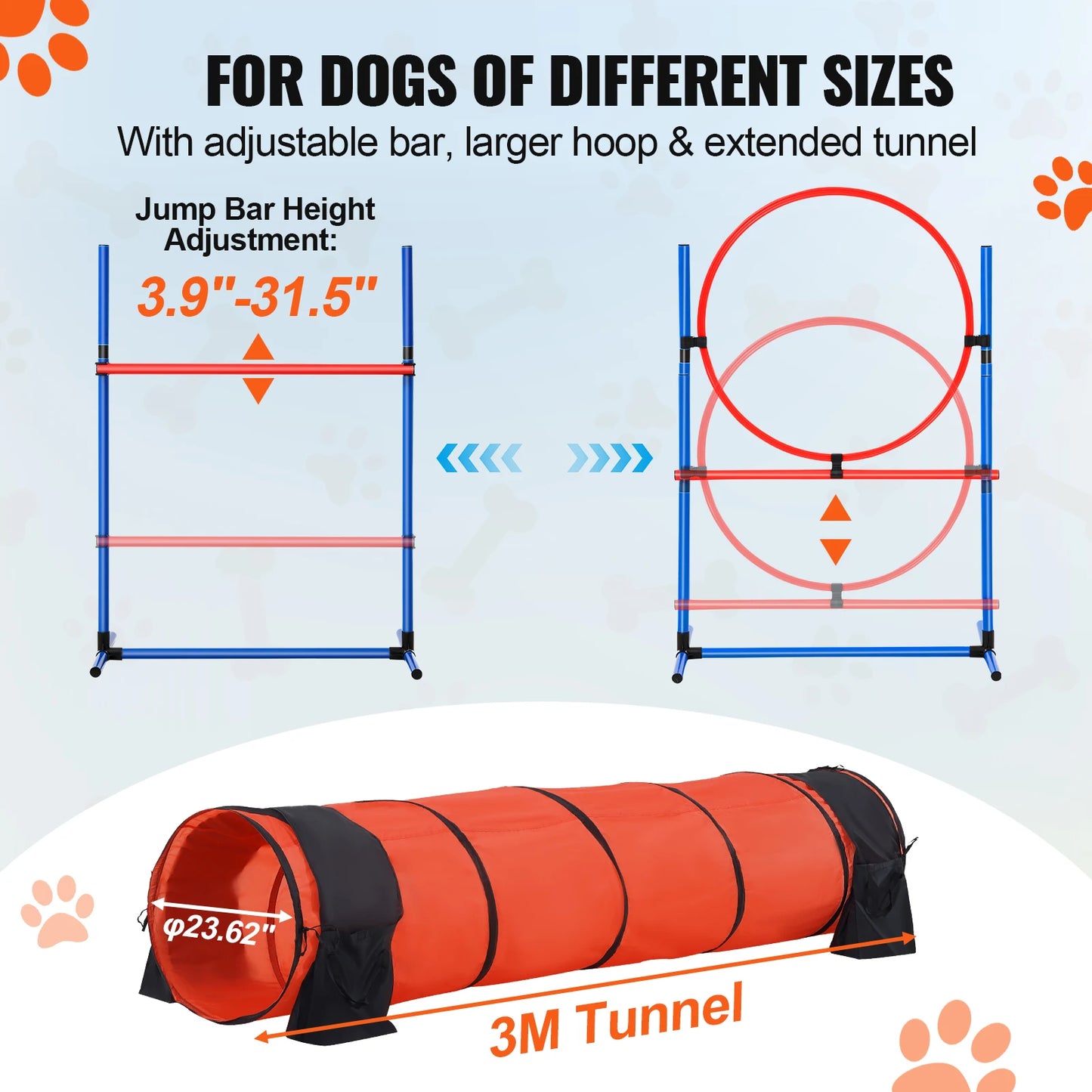 SucceBuy Dog Agility Training Equipment Set 5 Pieces