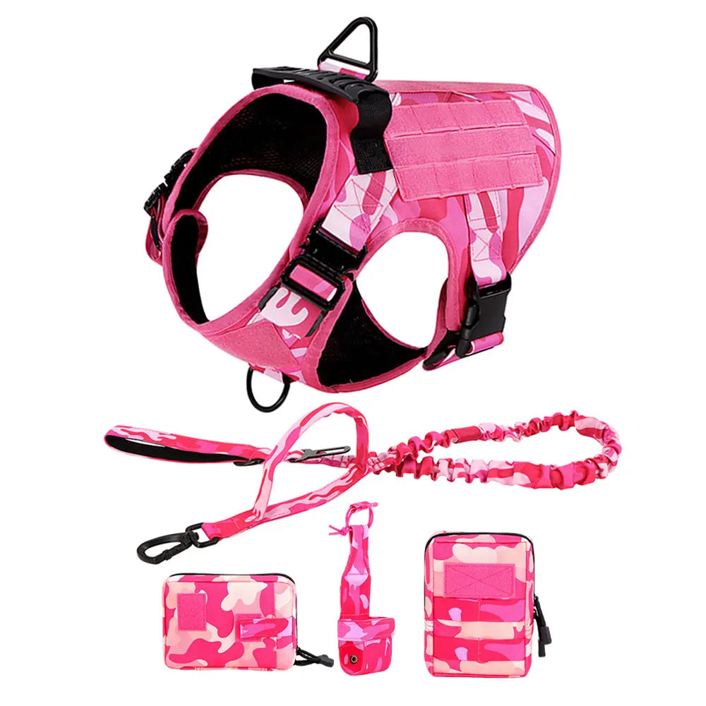 PETRAVEL Military Camouflage Dog Harness For Tactical Training Vest